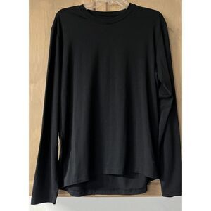 REI Shirt Mens Large Black Polyester Longsleeve Baselayer‎ Athletic Wicking